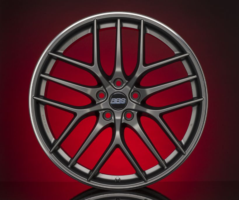 BBS CH-R 19x9 5x120 ET44 Satin Black Polished Rim Protector Wheel -82mm  PFS/Clip Required