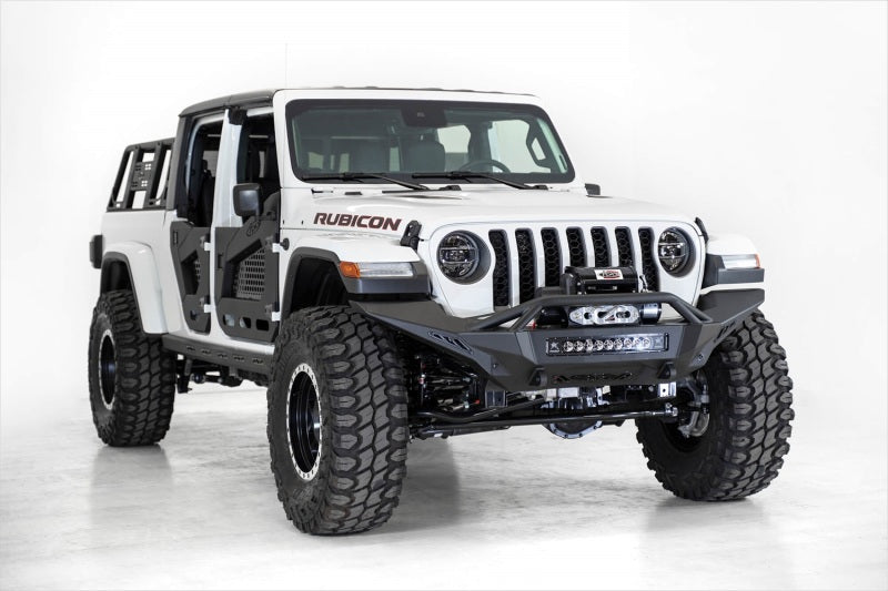Addictive Desert Designs 2020 Jeep Gladiator JT Stealth Fighter Front Bump w/ Top Hoop & Winch Mount-dsg-performance-canada