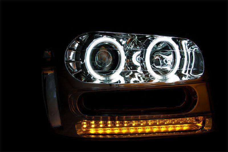 ANZO 2002-2009 Chevrolet Trailblazer Projector Headlights w/ Halo