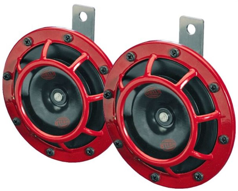 Hella Supertone Horn Kit 12V 300/500HZ Red-dsg-performance-canada