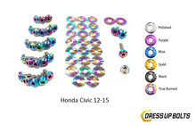 Load image into Gallery viewer, Honda Civic (2012-2015) Titanium Ti Dress Up Bolts Engine Bay Kit-dsg-performance-canada