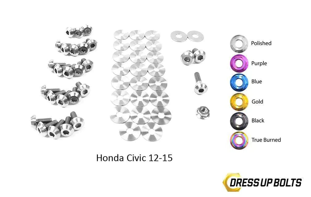 Honda Civic (2012-2015) Titanium Ti Dress Up Bolts Engine Bay Kit-dsg-performance-canada