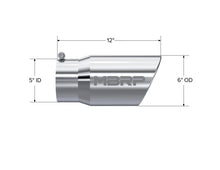 Load image into Gallery viewer, MBRP Universal Tip 6 O.D. Angled Rolled End 5 inlet 12 length-dsg-performance-canada