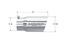 Load image into Gallery viewer, MBRP Universal Tip 6 O.D. Dual Wall Angled 5 inlet 12 length-dsg-performance-canada