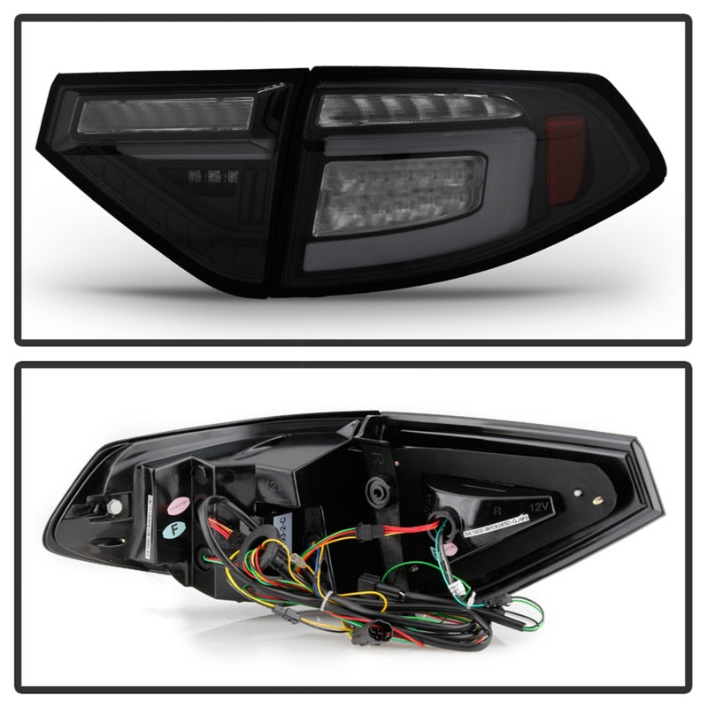 Spyder 08-14 Subara Impreza WRX Hatchback LED Tail Lights Seq Signal Blk Smoke ALT-YD-SI085D-SEQ-BSM-dsg-performance-canada