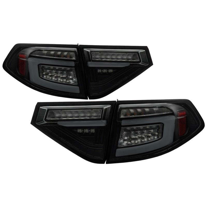 Spyder 08-14 Subara Impreza WRX Hatchback LED Tail Lights Seq Signal Blk Smoke ALT-YD-SI085D-SEQ-BSM-dsg-performance-canada