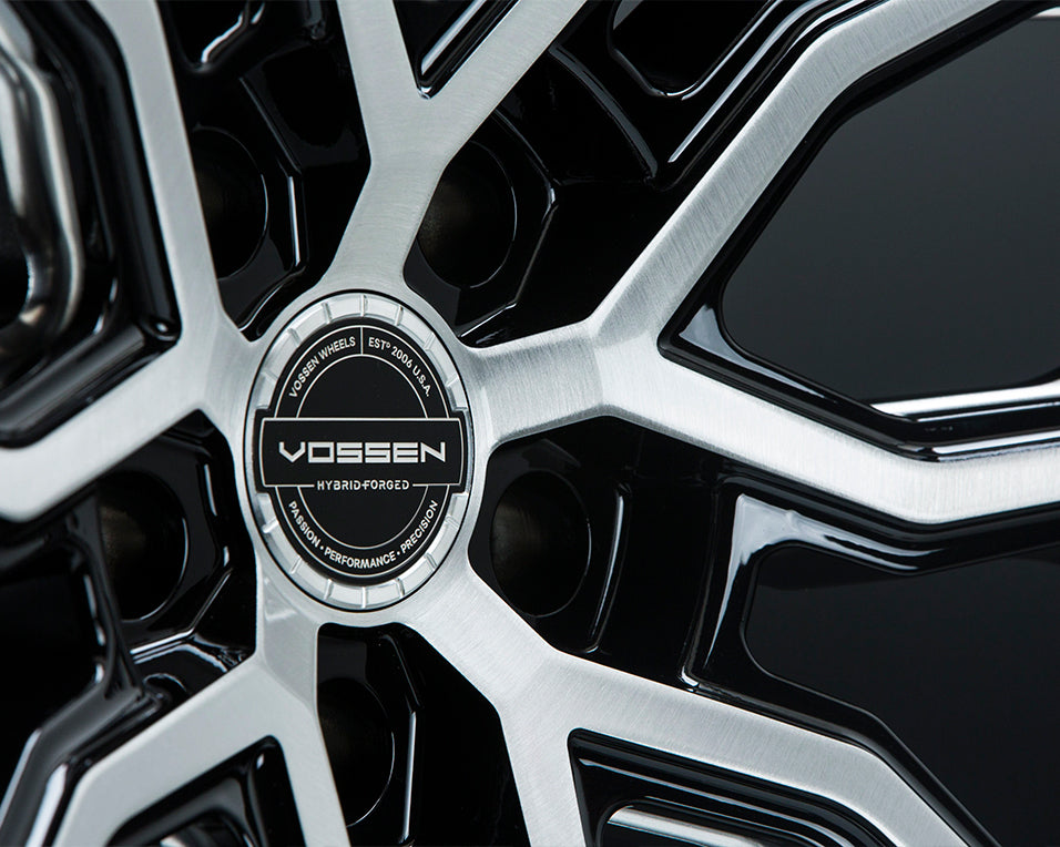 Vossen HF-2 19x8.5 / 5x112 / ET30 / Flat Face / 66.5 - Brushed Gloss Black-dsg-performance-canada