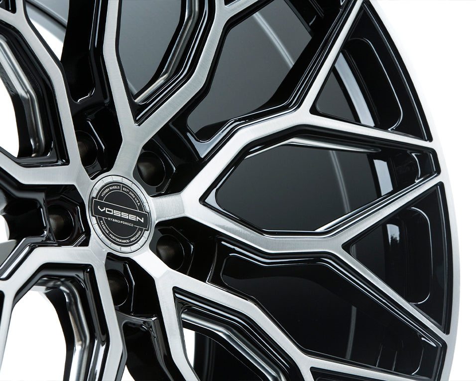 Vossen HF-2 19x8.5 / 5x112 / ET30 / Flat Face / 66.5 - Brushed Gloss Black-dsg-performance-canada