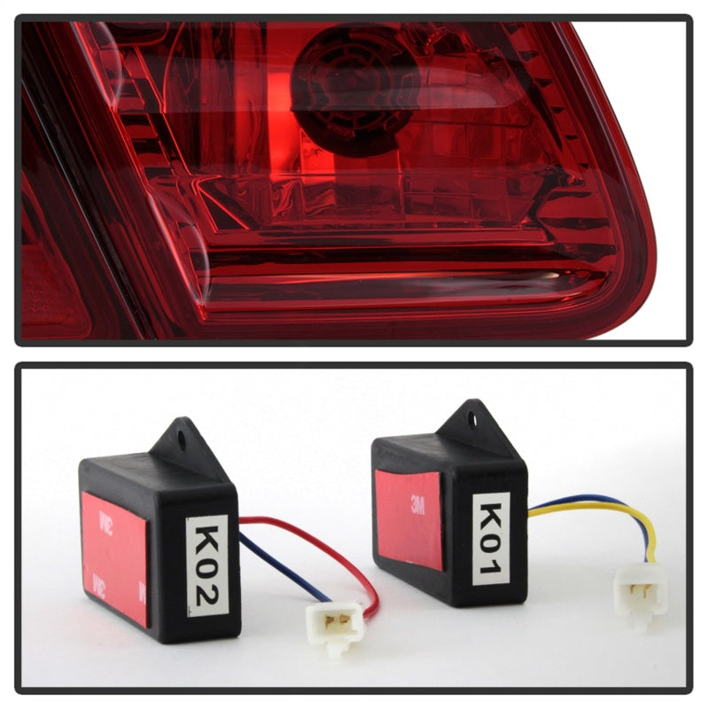 Xtune Mercedes Benz W210 E-Class 96-02 LED Tail Lights Red Smoke